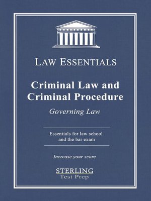 cover image of Criminal Law and Criminal Procedure, Law Essentials